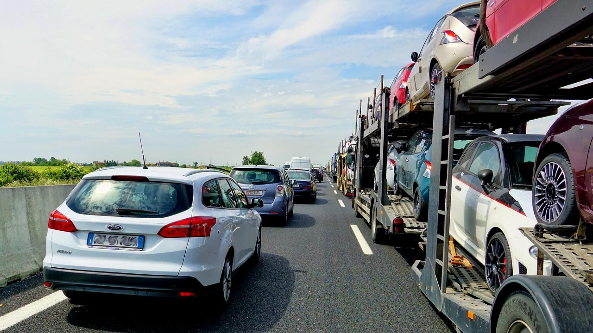Snelweg met file